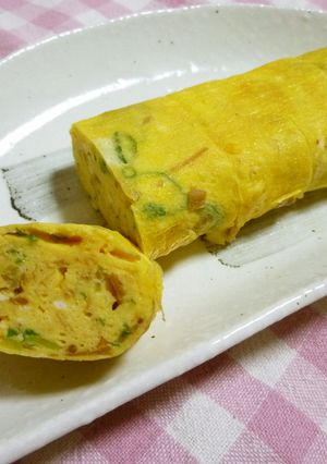 ✿ごま油香る✿なめ茸入り卵焼き-レシピのメイン写真