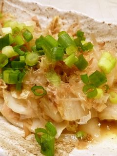 白菜とツナの炒め物with鰹節&万能ネギ-レシピのメイン写真