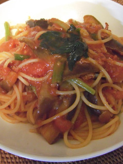なすとほうれん草のトマトパスタ-レシピのメイン写真