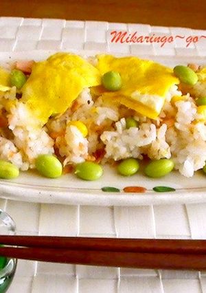 ボールで混ぜごはん〜薄焼き卵乗せ〜-レシピのメイン写真
