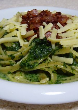 ホウレンソウのクリームパスタ-レシピのメイン写真