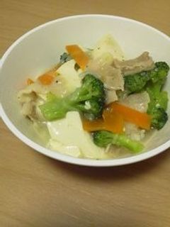 ブロッコリーと豚肉の豆腐あんかけ丼-レシピのメイン写真