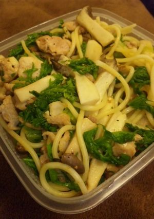 わさび菜ときのこのピリ辛パスタ-レシピのメイン写真