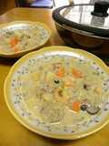 保温調理で豆乳シチュー　