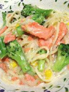 鮭とブロッコリーのクリームパスタ-レシピのメイン写真