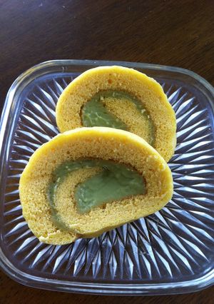 きなこロールケーキ＊抹茶クリーム-レシピのメイン写真
