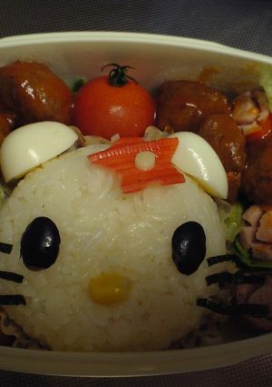 キティちゃんキャラ弁-レシピのメイン写真