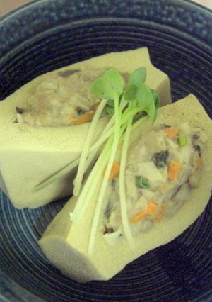 簡単＆節約！高野豆腐の豚ひき肉詰め-レシピのメイン写真