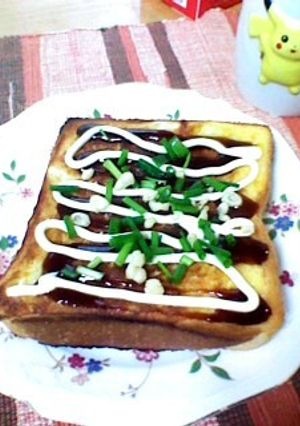 ばかごはん☆たこ焼きトースト-レシピのメイン写真