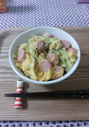 魚肉ソーセージの卵とじ丼☆-レシピのメイン写真