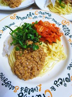 キムチ納豆イカパスタ-レシピのメイン写真