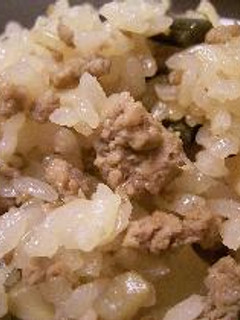 山菜とミンチの炊き込みご飯-レシピのメイン写真