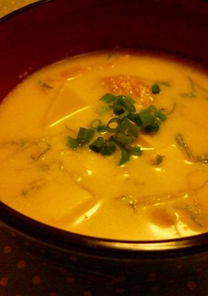 水菜の豆乳味噌汁-レシピのメイン写真