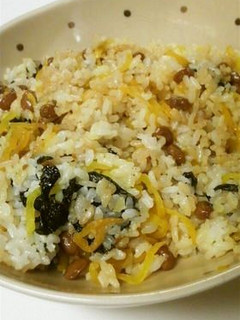 韓国海苔と沢庵の納豆チャーハン☆-レシピのメイン写真