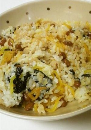 韓国海苔と沢庵の納豆チャーハン☆-レシピのメイン写真