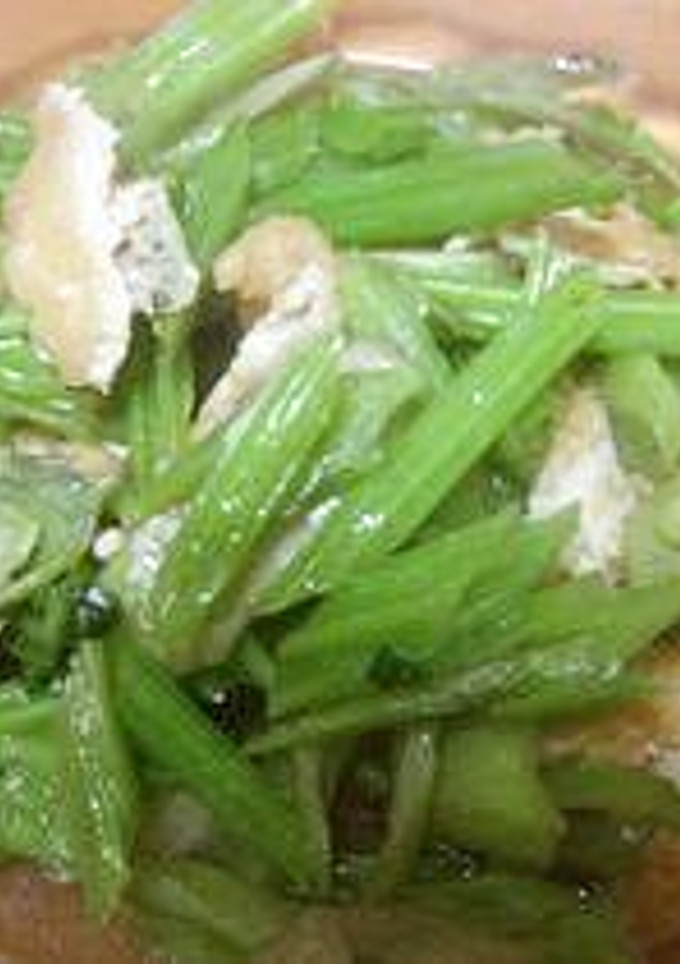 若ゴボウの茎と油揚げの煮物-レシピのメイン写真