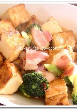 厚揚げとベーコンと野菜のピリ辛煮-レシピのメイン写真
