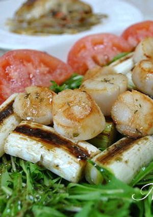 ホタテと長ネギの焼きサラダ-レシピのメイン写真