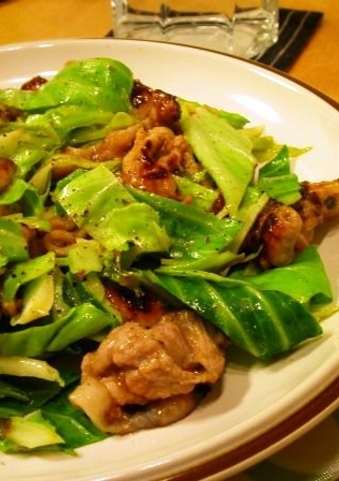 肉野菜炒めの下味にゆず茶活用-レシピのメイン写真