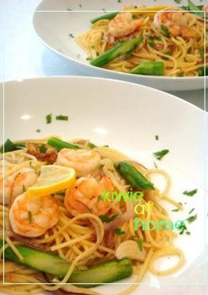 海老とアスパラのレモン風味パスタ♫♪♬-レシピのメイン写真
