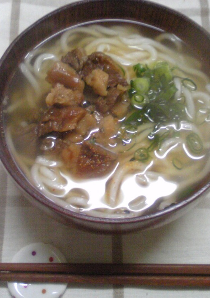 神戸長田の牛すじ煮込みのぼっかけうどん-レシピのメイン写真