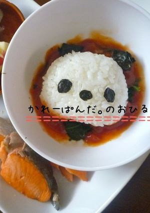 かわいい♪簡単カレーぱんだランチプレート-レシピのメイン写真