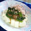 赤貝とほうれん草のわさび醤油和え