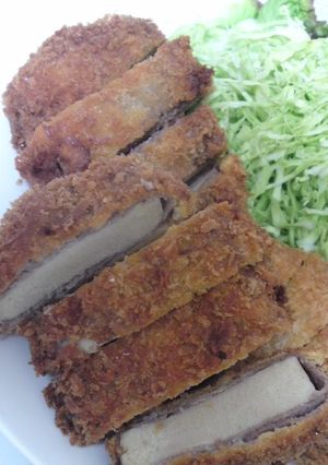 ﾍﾙｼ〜☆高野豆腐でﾄﾝｶﾂ(^_^)v-レシピのメイン写真