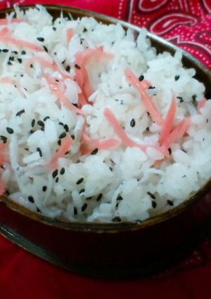 紅生姜としらすで♡紅白ご飯♪簡単時短-レシピのメイン写真