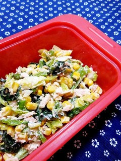 ルクエで★学校給食のこまツナサラダ✽-レシピのメイン写真