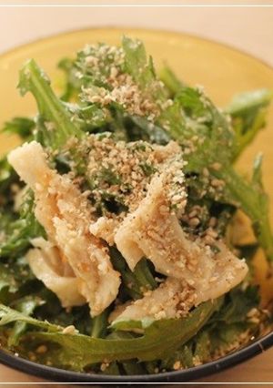 ＊鶏と菊菜のサラダ＊-レシピのメイン写真