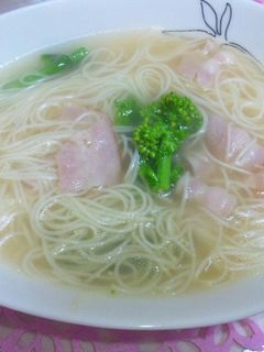 菜の花で♪春色にゅうめん-レシピのメイン写真