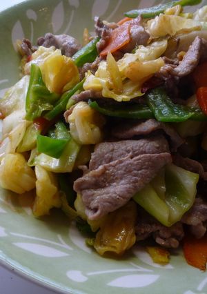 簡単☆にんにく味噌味の肉野菜炒め-レシピのメイン写真