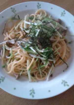 しめじと水菜のシンプル和パスタ-レシピのメイン写真