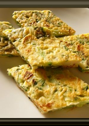 混ぜて焼くだけ！セロリとちくわのチヂミ-レシピのメイン写真