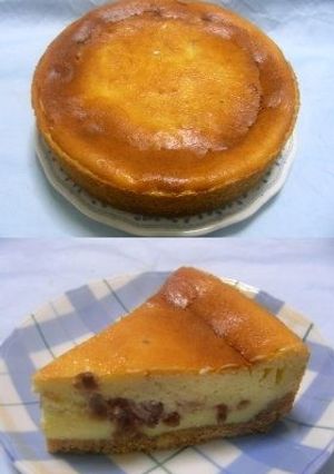 ベイクドつぶあんチーズケーキ-レシピのメイン写真