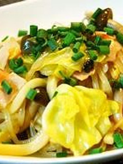 電子レンジで野菜たっぷり♪蒸しうどん☆-レシピのメイン写真