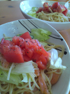 サーモンとトマトの冷たいスパゲティ-レシピのメイン写真