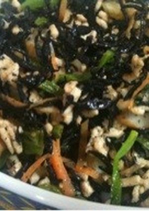 ★鶏挽肉の芽ひじき炒め★-レシピのメイン写真
