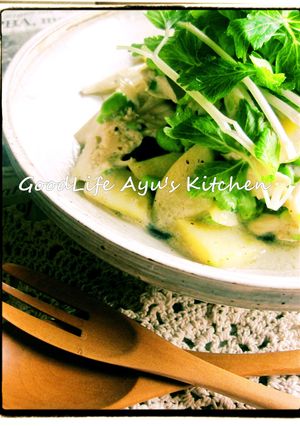 枝豆とじゃがいもの柚子胡椒クリームパスタ-レシピのメイン写真