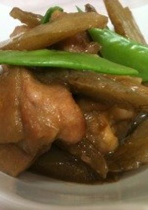 鶏肉とごぼうの味噌煮-レシピのメイン写真
