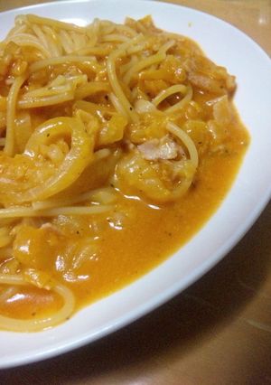 フライパンひとつで白菜の煮込みパスタ-レシピのメイン写真