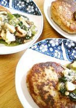 100gの肉で蓮根とおからのハンバーグ♪-レシピのメイン写真
