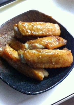 簡単おつまみ☆手羽中のにんにく醤油焼き-レシピのメイン写真