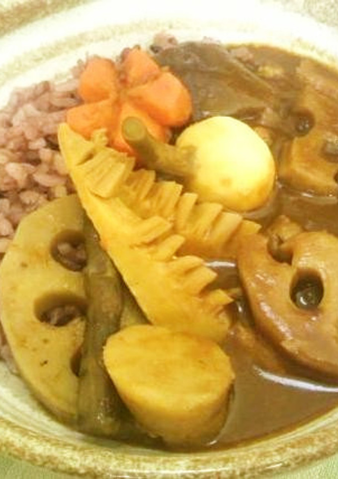 煮しめｏｒ筑前煮リメイク　和風根菜カレー-レシピのメイン写真