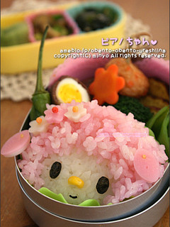 ふわふわピアノちゃん弁当:キャラ弁-レシピのメイン写真