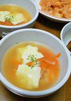 チーズとろぉり♪お餅のコンソメスープ!!-レシピのメイン写真