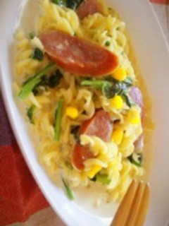 ほうれん草のクリームshortパスタ-レシピのメイン写真