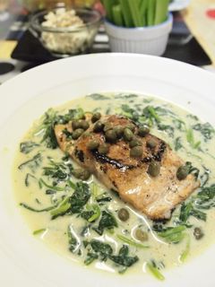 サーモンソテーwith豆乳クリームソース-レシピのメイン写真