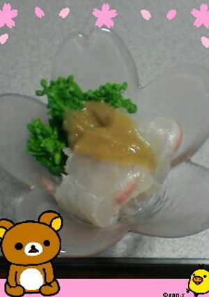 菜の花と白身魚のカラシみそ和え-レシピのメイン写真